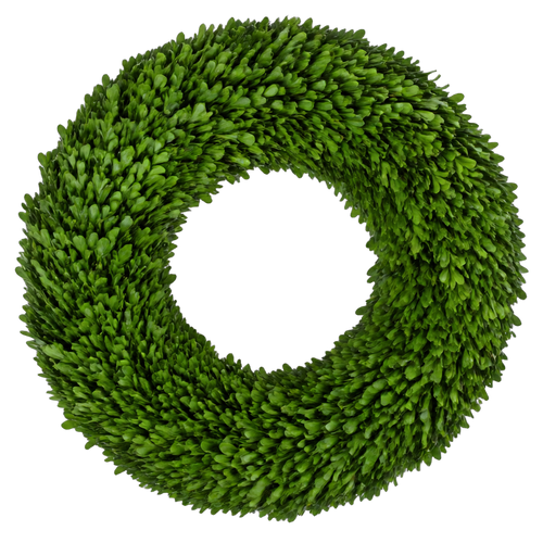 Boxwood Porch Classic — true transparent PNG product photo (UV faux wreath rental)