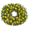 Lemon Grove — full lush true transparent PNG product photo (UV faux wreath rental)