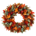 Maple Ember Fall — full lush true transparent PNG product photo (UV faux wreath rental)