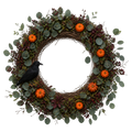 Midnight Harvest wreath rental cutout