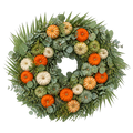 Palm Coast Fall — full lush true transparent PNG product photo (UV faux wreath rental)
