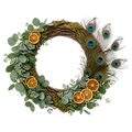 Peacock Pride wreath rental cutout